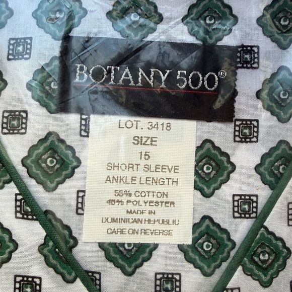 Vintage Botany 500 Boy 2 Piece Pajama Set Size 15/16 NWT Short Sleeve Pants - Picture 3 of 6